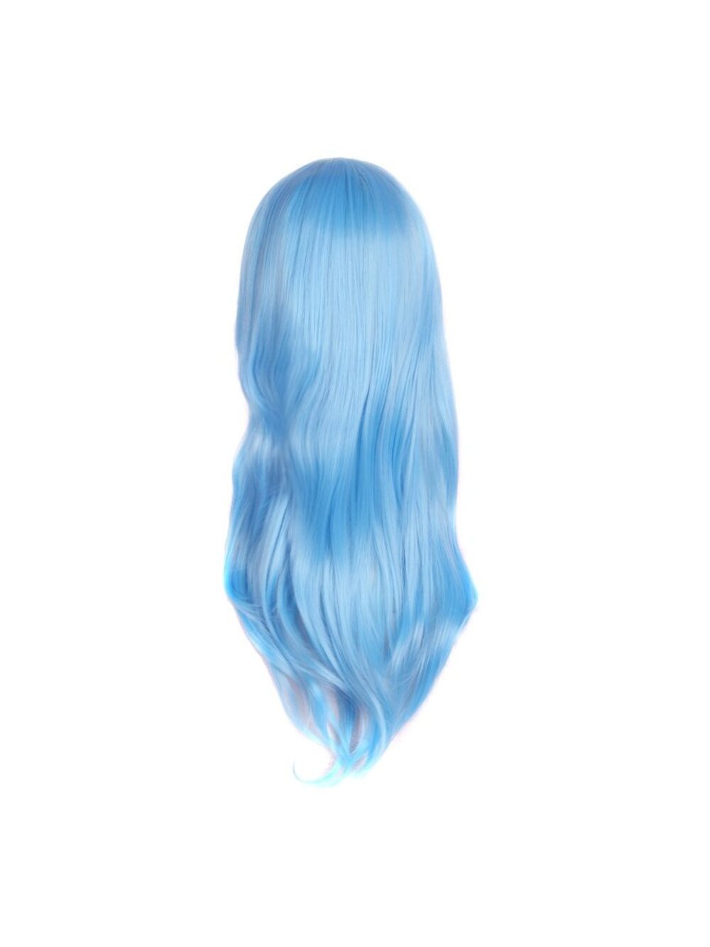 Women's Azure Blue 28" 70cm Long Curly Ends Costume Cosplay Modern Hair Wig - Picture 2 of 3